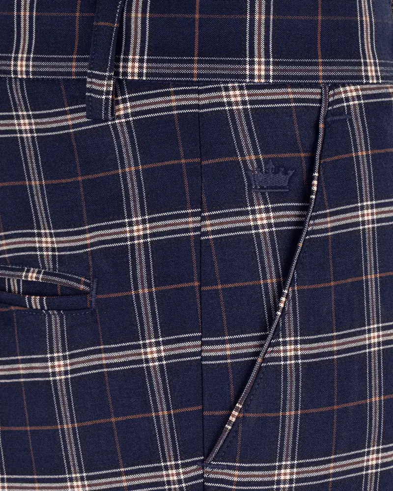 Ebon Clay Blue Plaid Wool Rich Pant 5