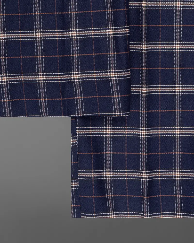 Ebon Clay Blue Plaid Wool Rich Pant 6