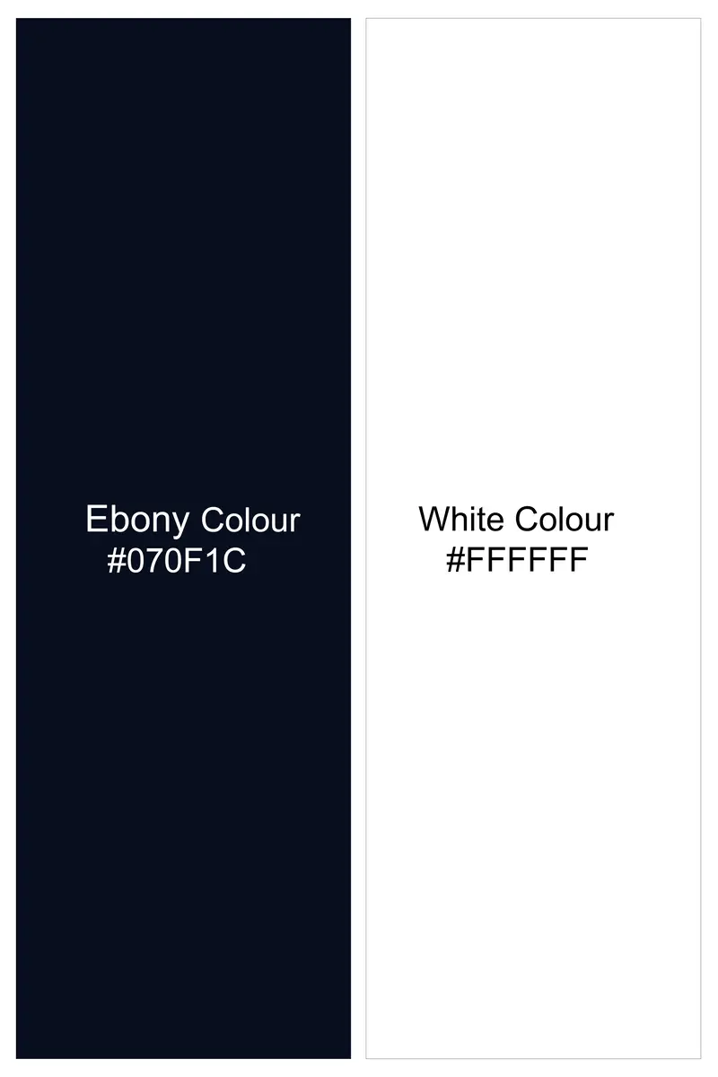 Ebony Blue And Bright White Windowpane Premium Cotton Waistcoat 6