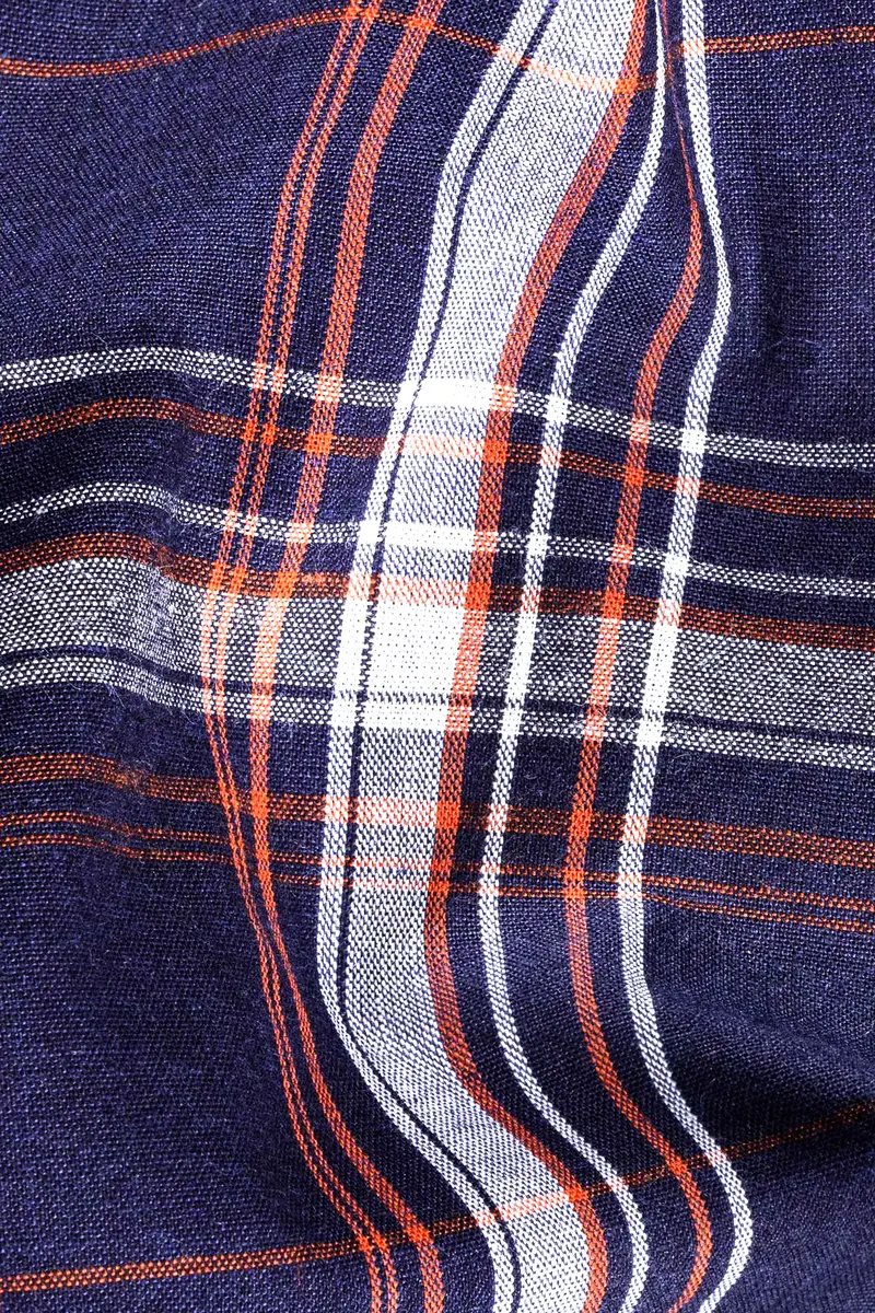 Ebony Blue Plaid Premium Cotton Shirt 2