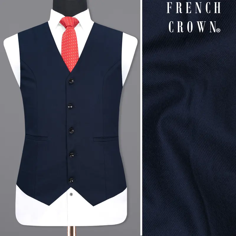 Ebony Blue Waistcoat 1