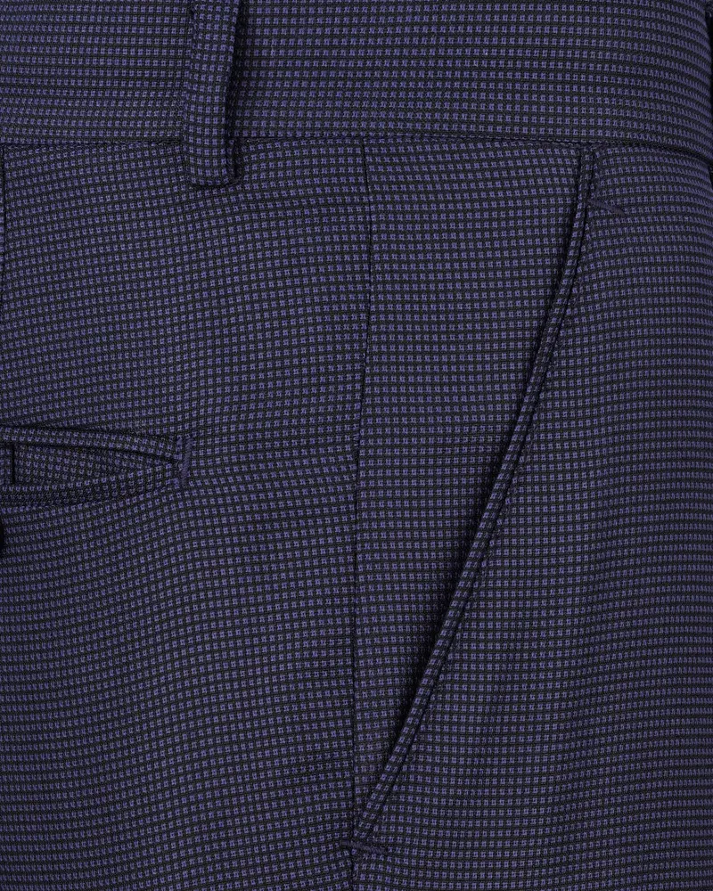 Ebony Clay Blue Cross Placket Bandhgala Suit 14