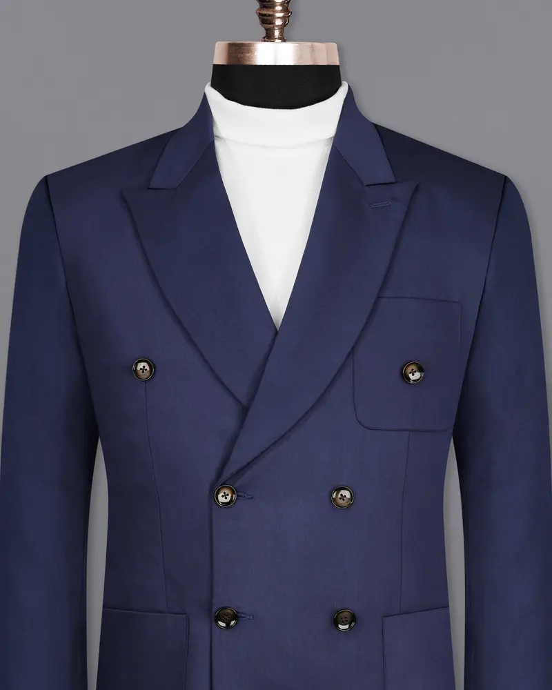 Ebony Clay Blue Double Breasted Sports Blazer 2