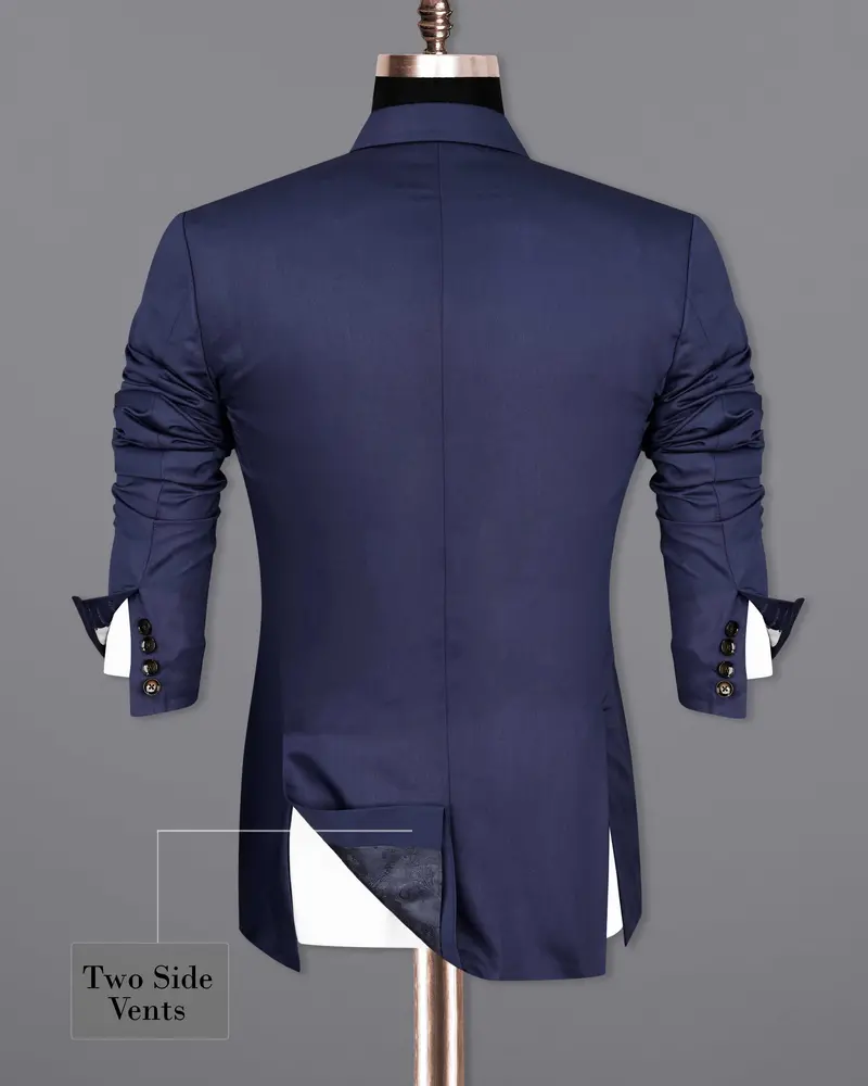 Ebony Clay Blue Double Breasted Sports Blazer 9