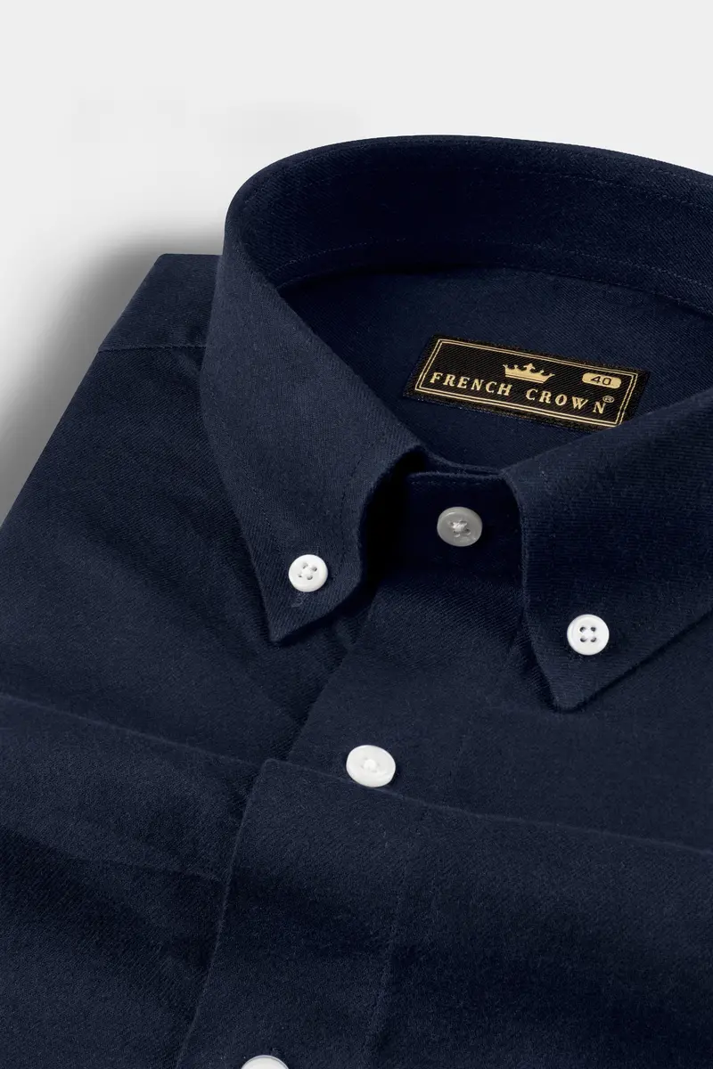 Ebony Clay Blue Luxurious Linen Shirt 1