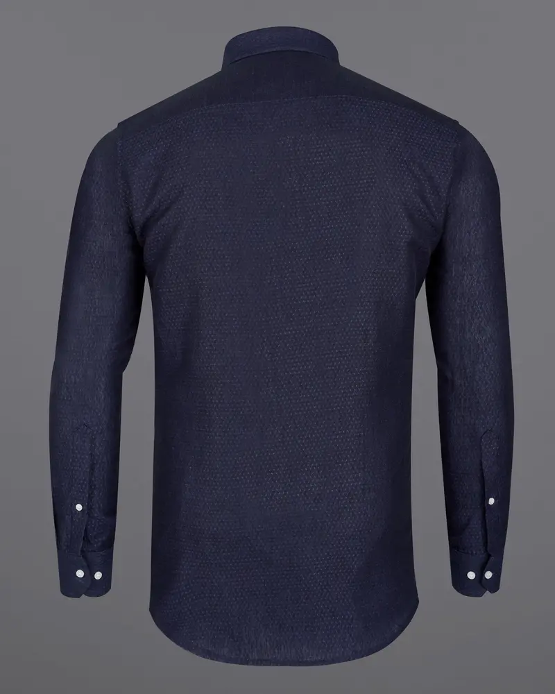 Ebony Clay Blue Luxurious Linen Shirt 6
