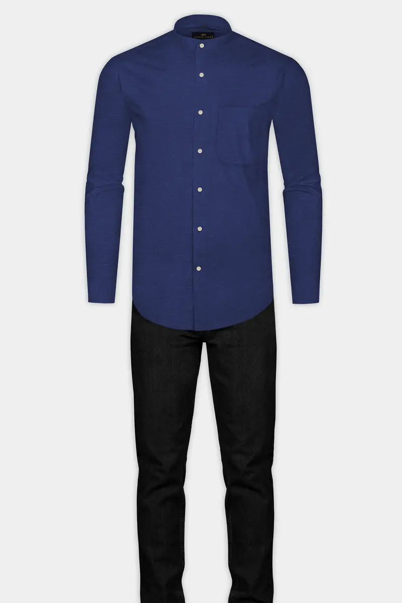 Ebony Clay Blue Royal Oxford Shirt 6