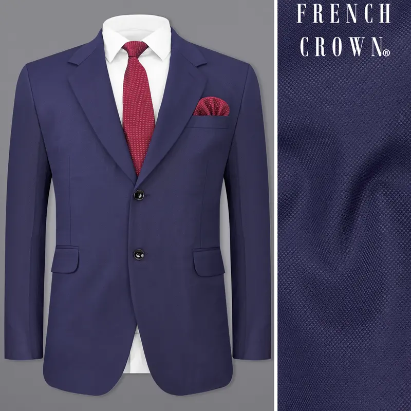 Ebony Clay Blue Single Breasted Blazer 1