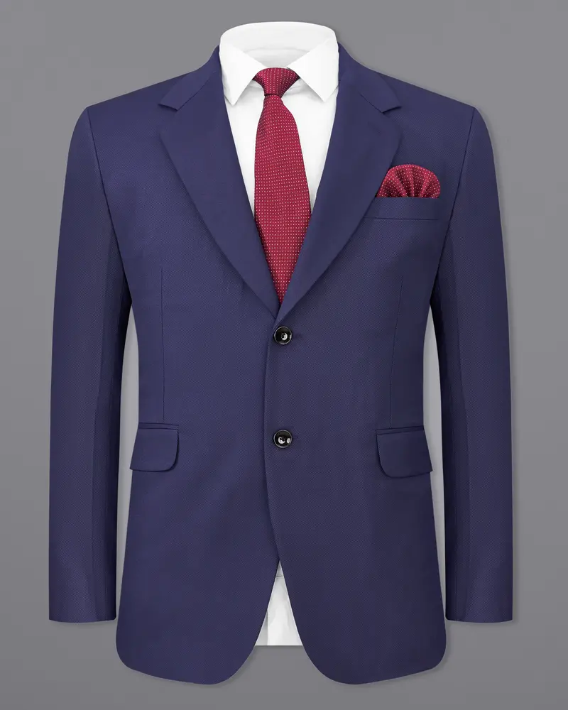 Ebony Clay Blue Single Breasted Blazer 2