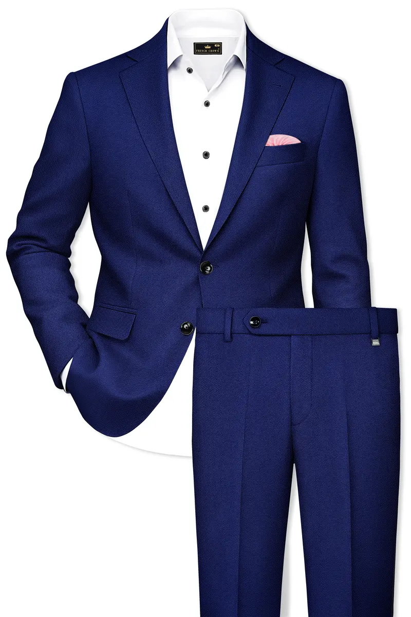 Ebony Clay Blue Single Breasted Suit 2