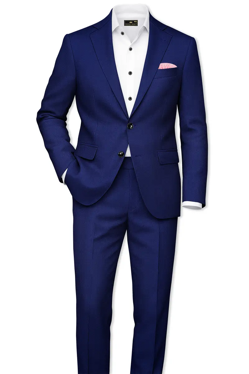 Ebony Clay Blue Single Breasted Suit 4