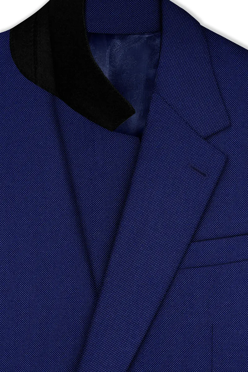 Ebony Clay Blue Single Breasted Suit 5
