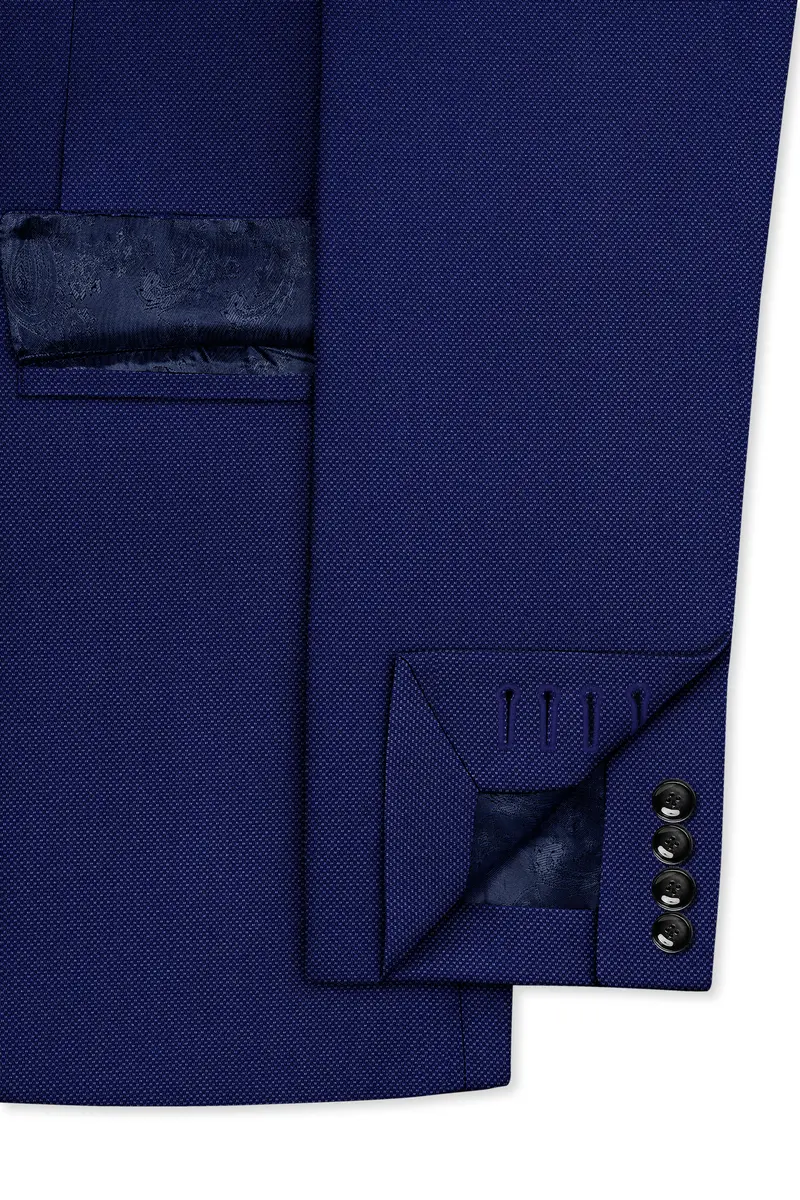 Ebony Clay Blue Single Breasted Suit 7