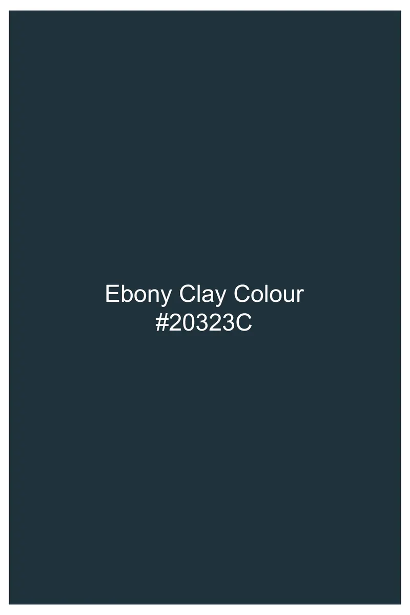 Ebony Clay Blue Textured Cotton Waistcoat 5