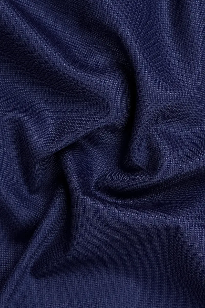 Ebony Clay Blue Textured Waistcoat 3
