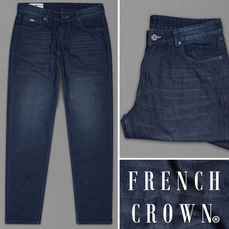 Ebony Clay Blue Whiskering Wash Denim 1