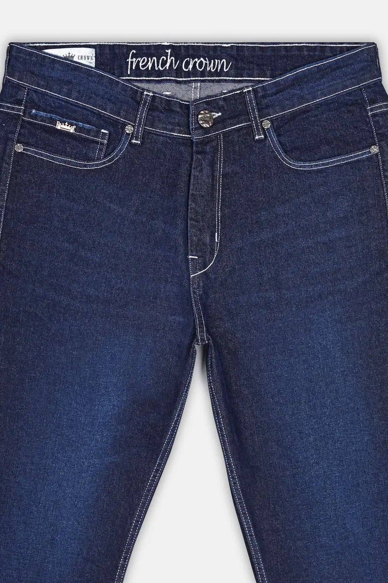Ebony Clay Blue Whiskering Wash Denim 4