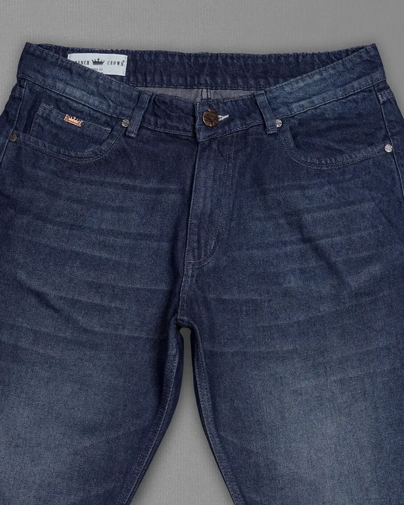 Ebony Clay Blue Whiskering Wash Denim 4