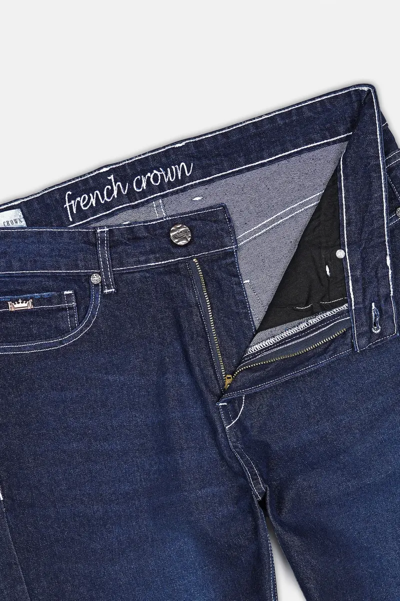 Ebony Clay Blue Whiskering Wash Denim 5