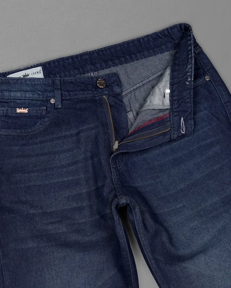 Ebony Clay Blue Whiskering Wash Denim 5