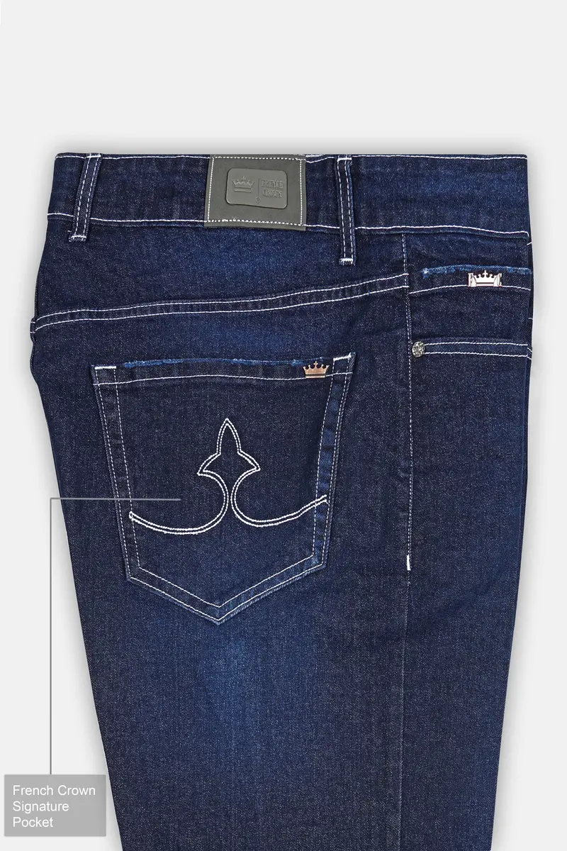 Ebony Clay Blue Whiskering Wash Denim 7