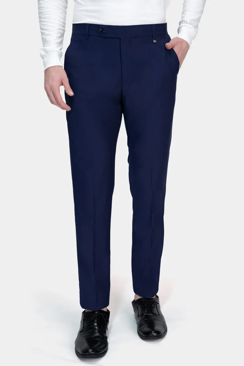 Ebony Clay Blue Wool Rich Pant 2