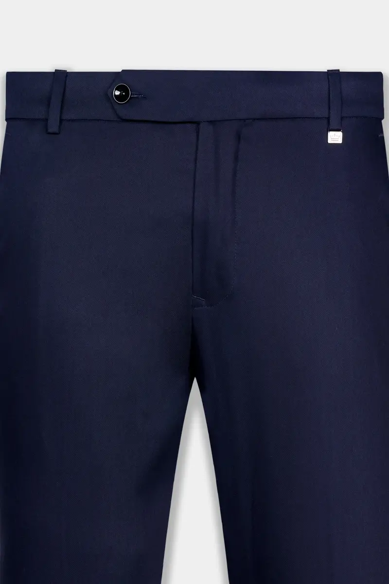 Ebony Clay Blue Wool Rich Pant 2