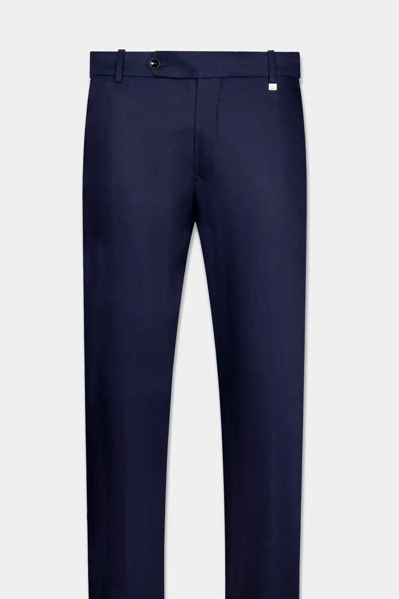 Ebony Clay Blue Wool Rich Pant 4