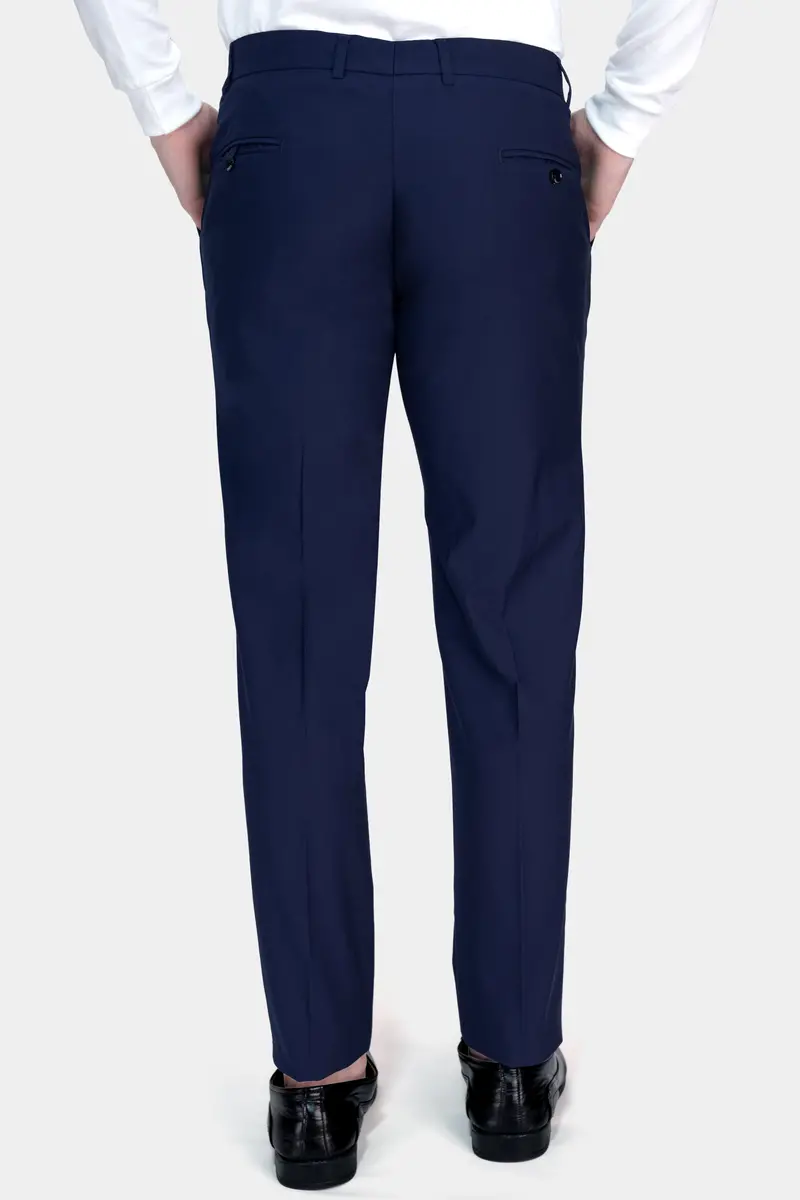 Ebony Clay Blue Wool Rich Pant 5