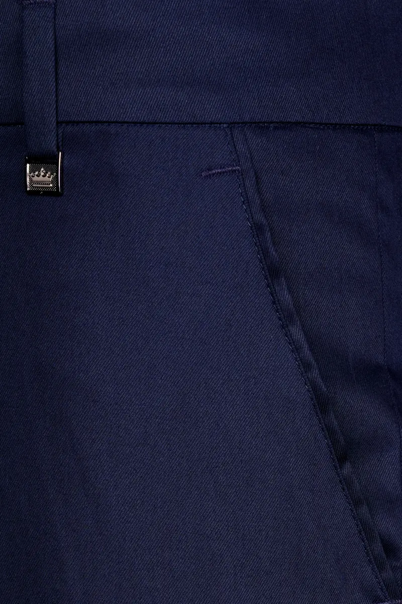 Ebony Clay Blue Wool Rich Pant 5
