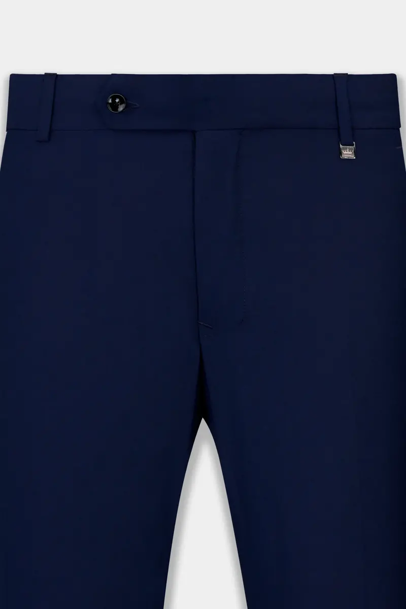 Ebony Clay Blue Wool Rich Pant 6