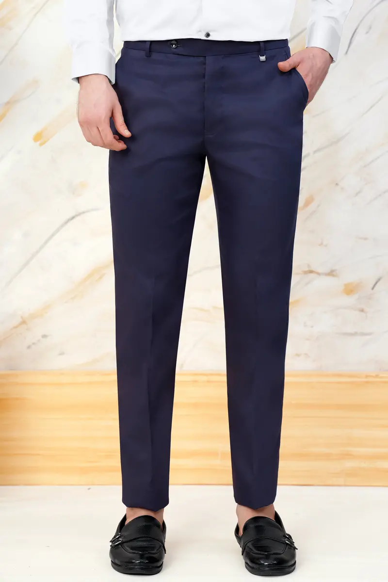 Ebony Clay Blue Wool Rich Pant 6