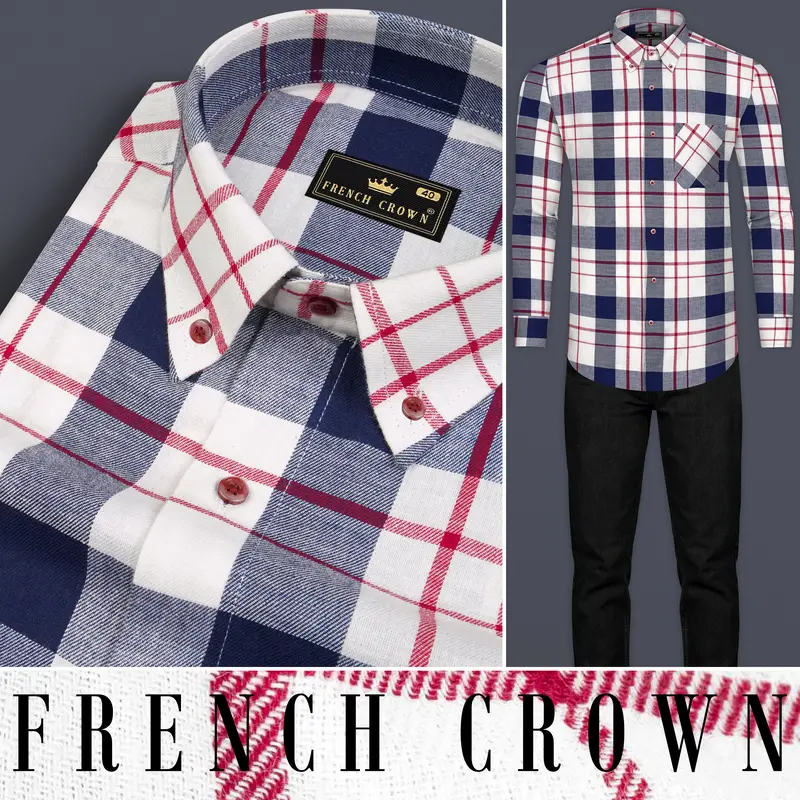 Ebony Clay Twill Plaid Premium Cotton Shirt 10