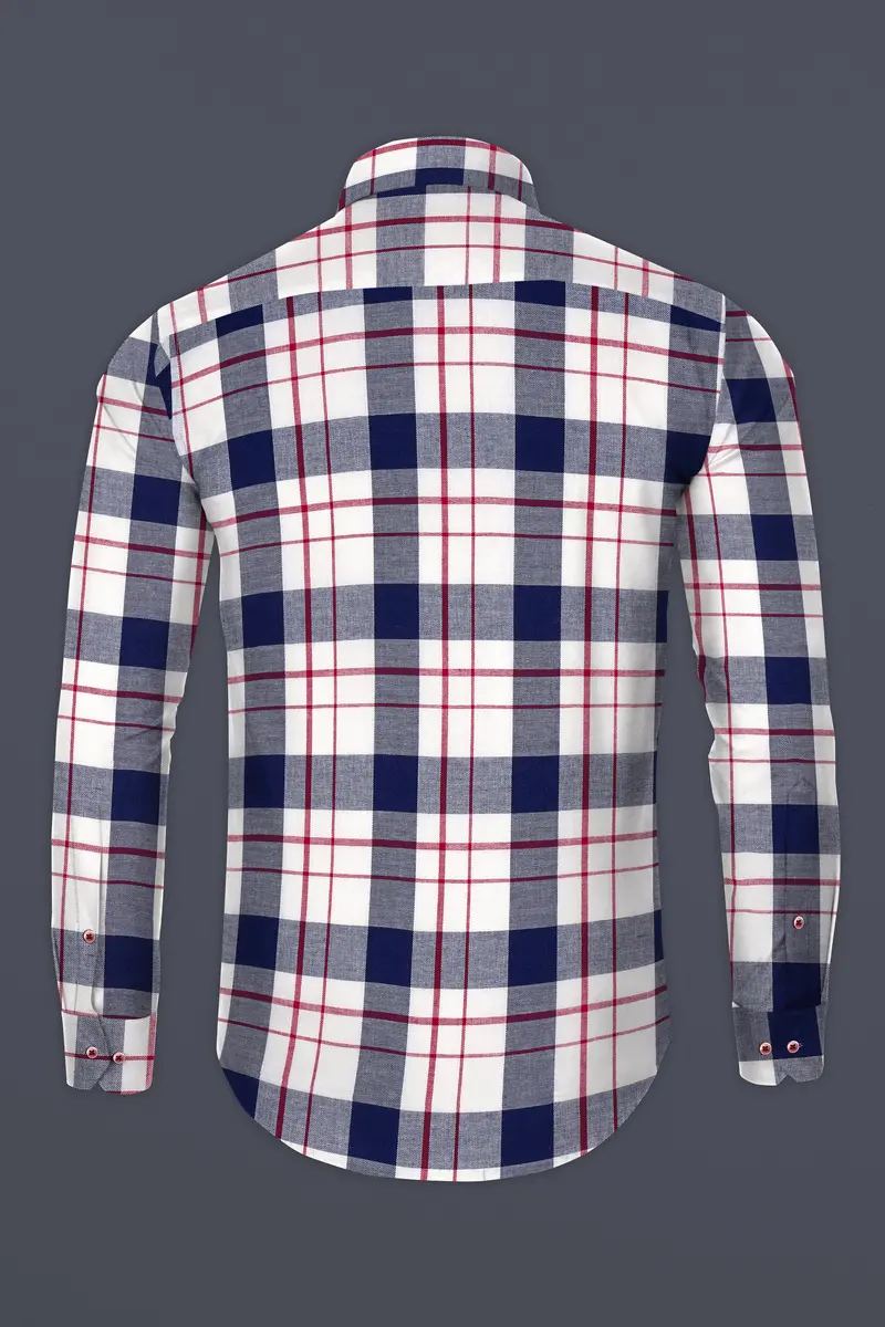 Ebony Clay Twill Plaid Premium Cotton Shirt 5