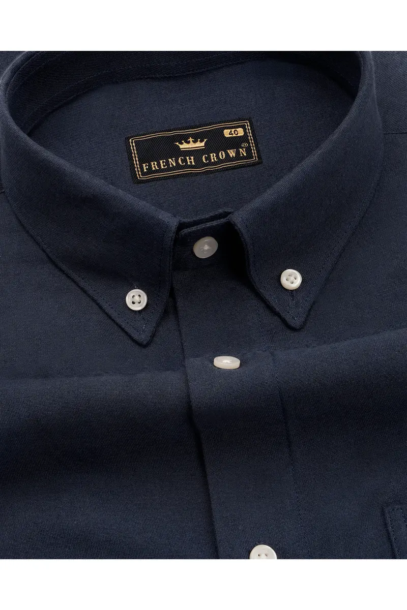 Ebony Navy Clay Blue Royal Oxford Shirt 1