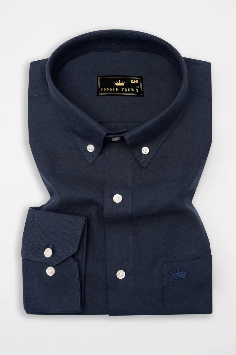 Ebony Navy Clay Blue Royal Oxford Shirt 3