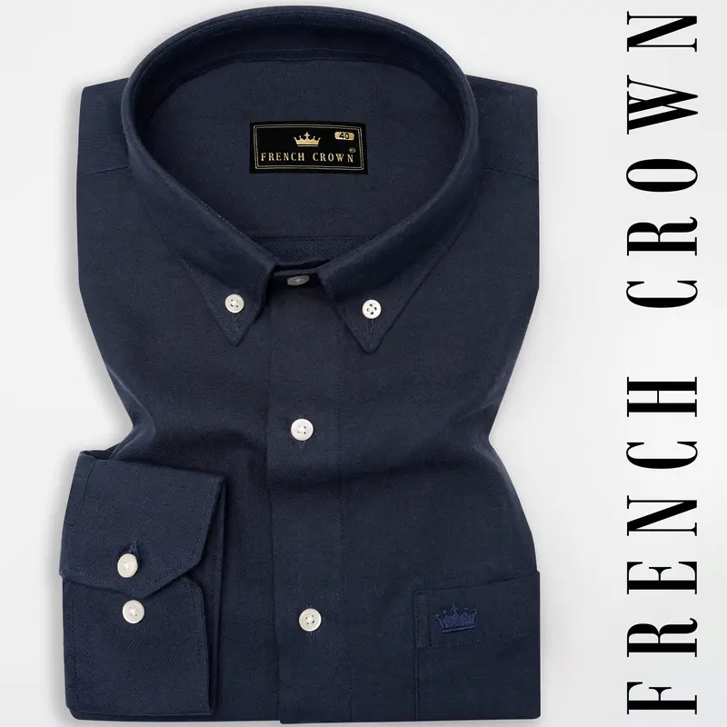 Ebony Navy Clay Blue Royal Oxford Shirt 7