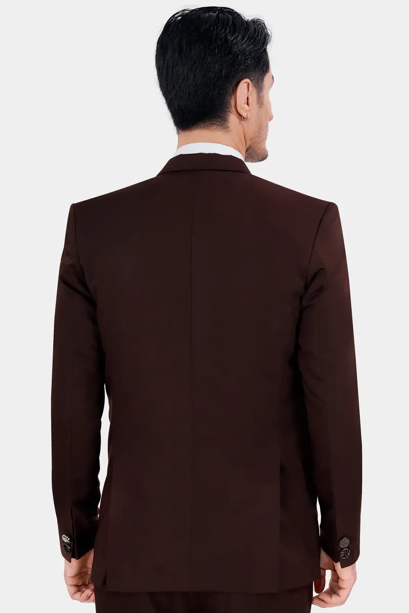 Eclipse Brown Checked Premium Cotton Designer Blazer 5