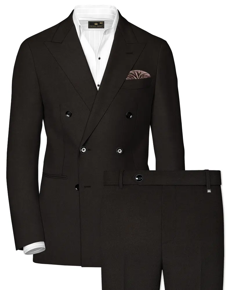 Eclipse Brown Double Breasted Suit 1