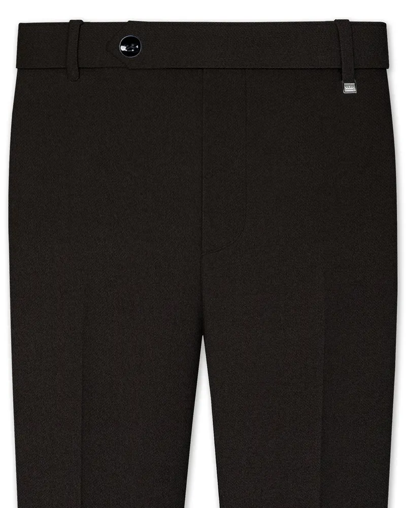 Eclipse Brown Textured Pants 1