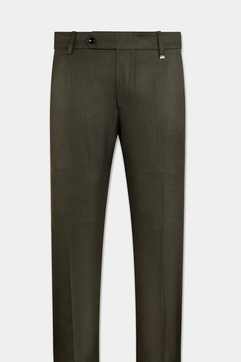 Eclipse Brown Wool Rich Double Breasted Sports Suit 16