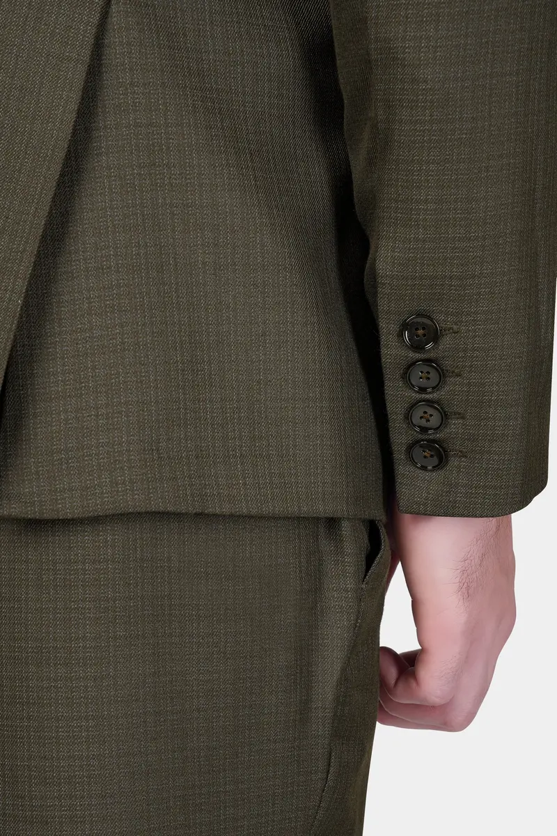 Eclipse Brown Wool Rich Double Breasted Sports Suit 4