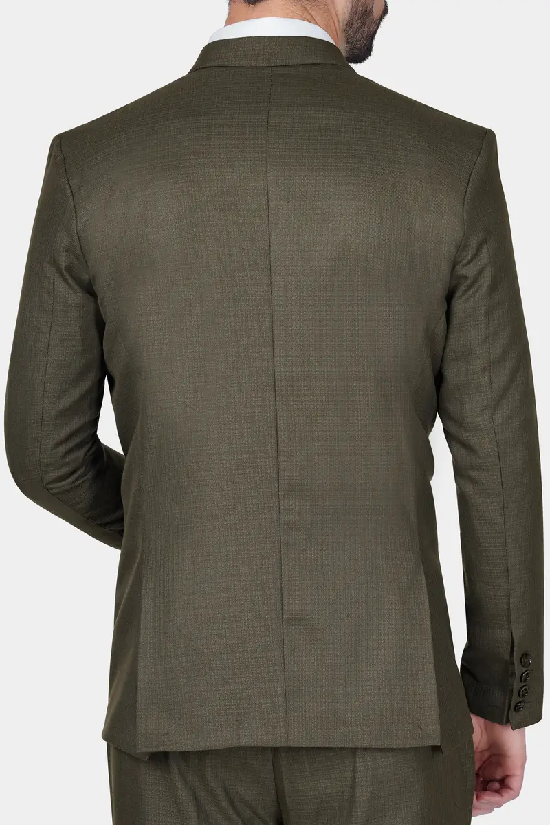 Eclipse Brown Wool Rich Double Breasted Sports Suit 5