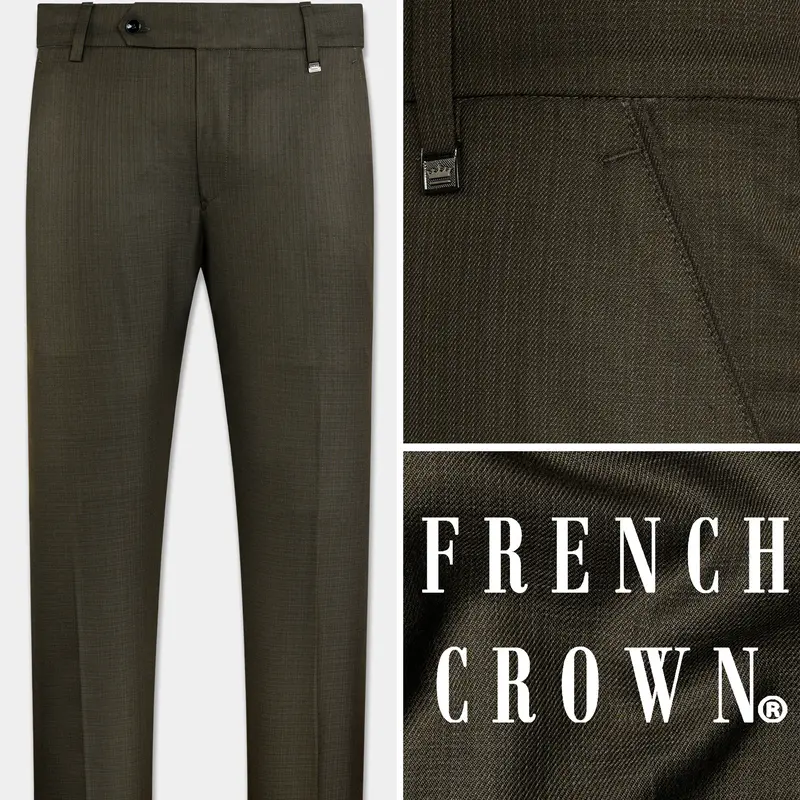 Eclipse Brown Wool Rich Pant 1