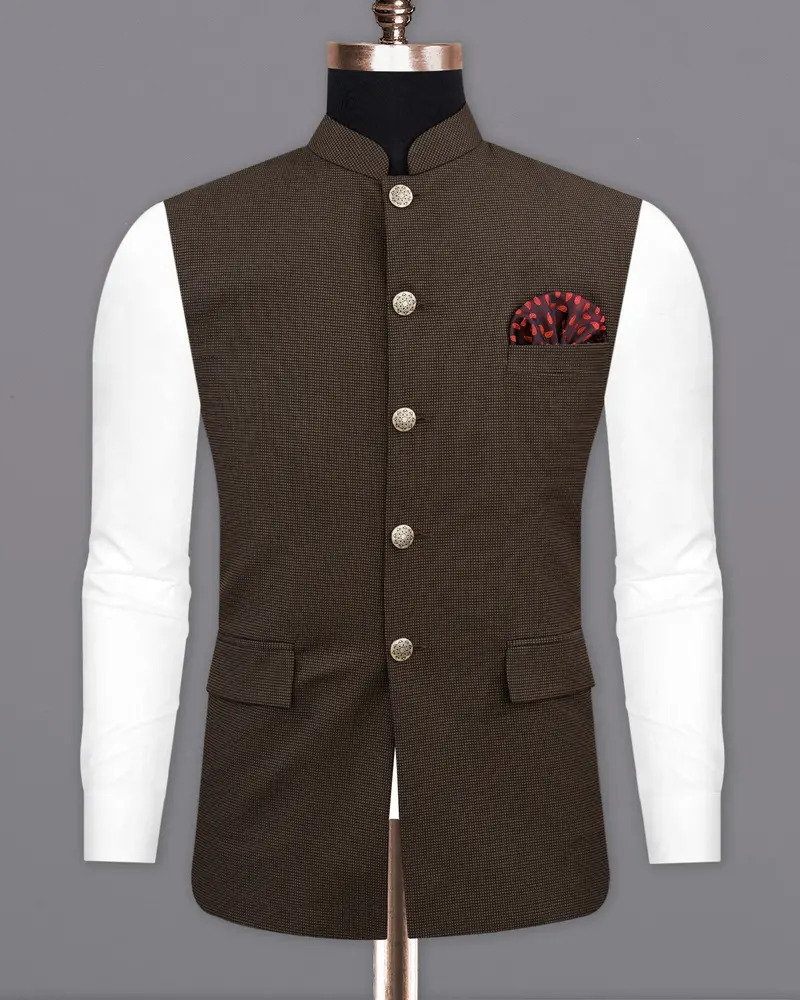 Eclipse Dark Brown Bandhgala Nehru Jacket 2