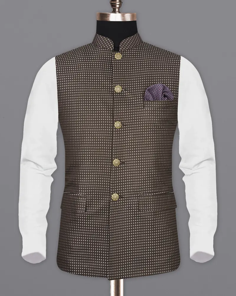 Eclipse Geometric Textured Nehru Jacket 2