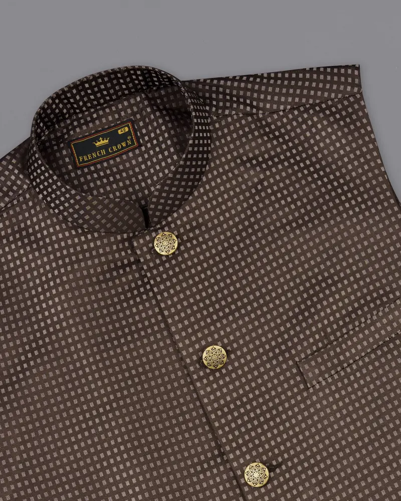 Eclipse Geometric Textured Nehru Jacket 4