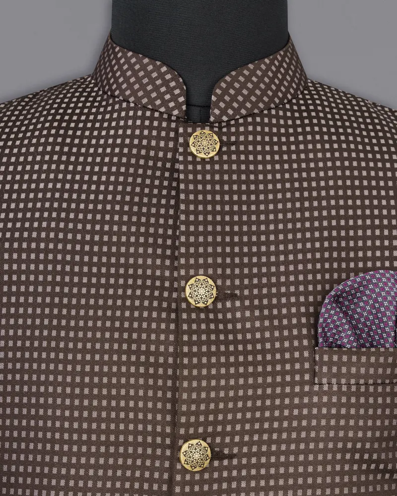 Eclipse Geometric Textured Nehru Jacket 5
