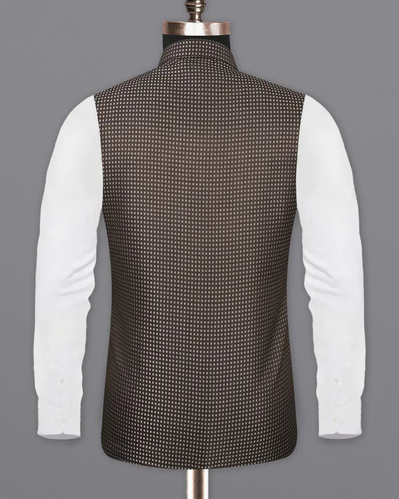 Eclipse Geometric Textured Nehru Jacket 6
