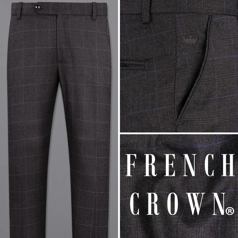 Eclipse Gray Plaid Pant 1